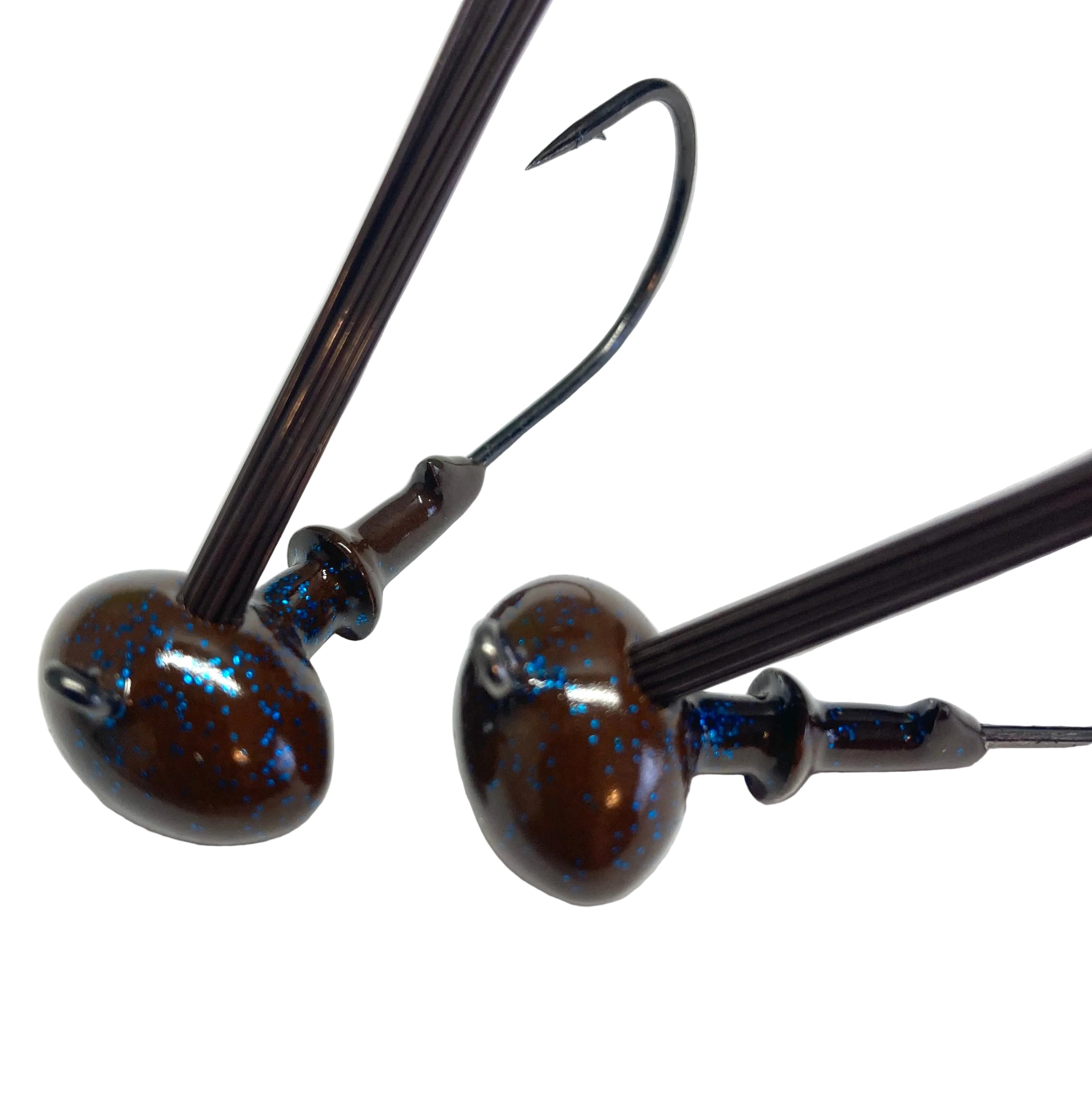 CRL FOOTBALL HEADS BROWN BLUE GLITTER