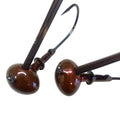 CRL FOOTBALL HEADS BROWN RED GLITTER