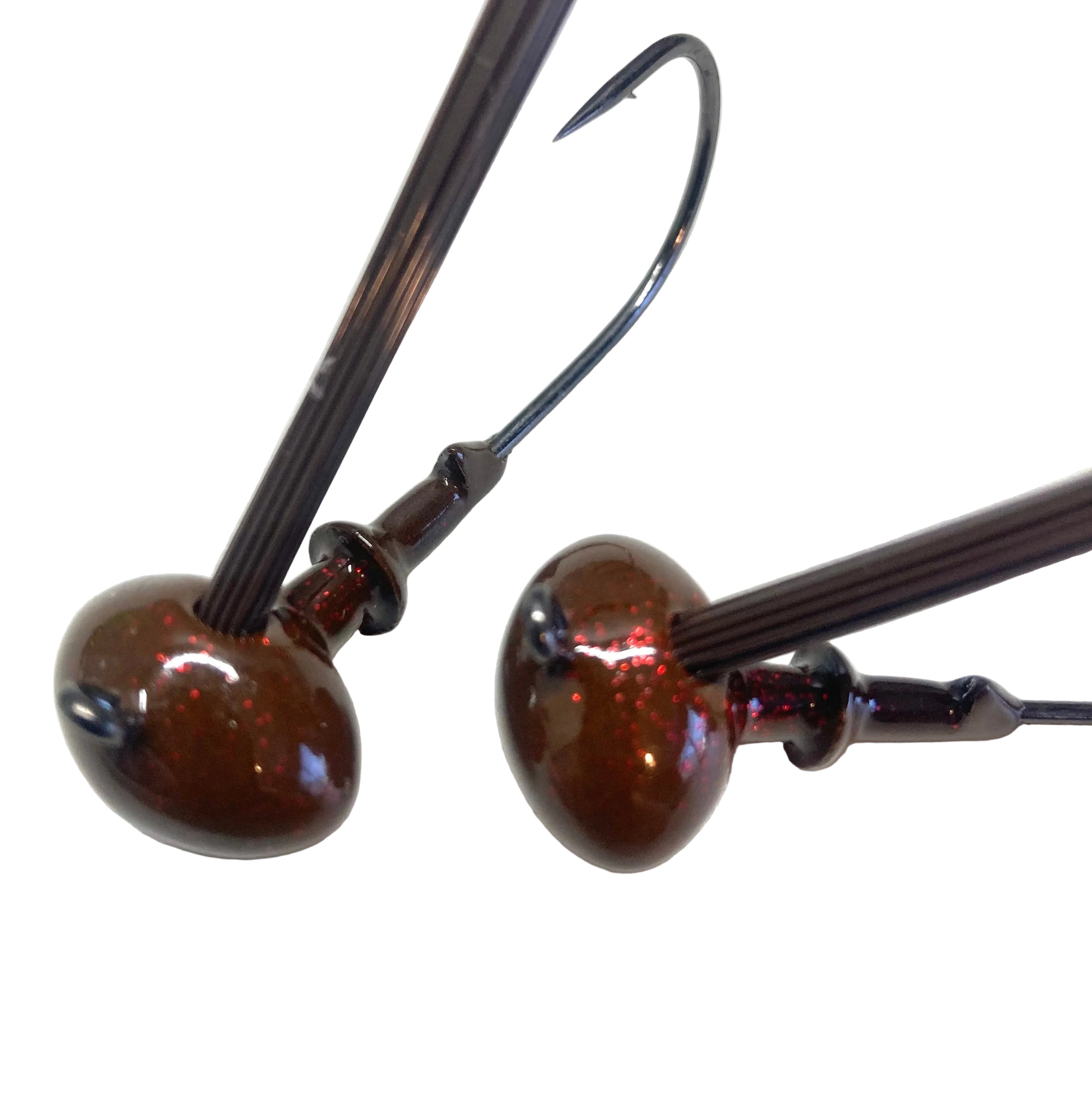 CRL FOOTBALL HEADS BROWN RED GLITTER